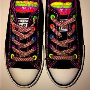 New. Girls Converse Chuck Taylor All Star shoes. Size 13. Black/Multi Color.